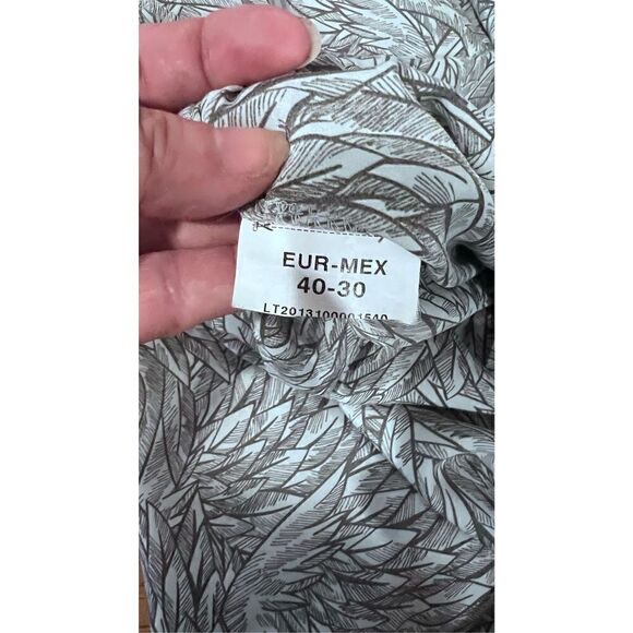 TRUCCO ANTHROPOLOGIE SILK BUTTON DOWN DRESS BLACK WHITE FLORAL WOMENS SIZE 8 - Picture 10 of 10